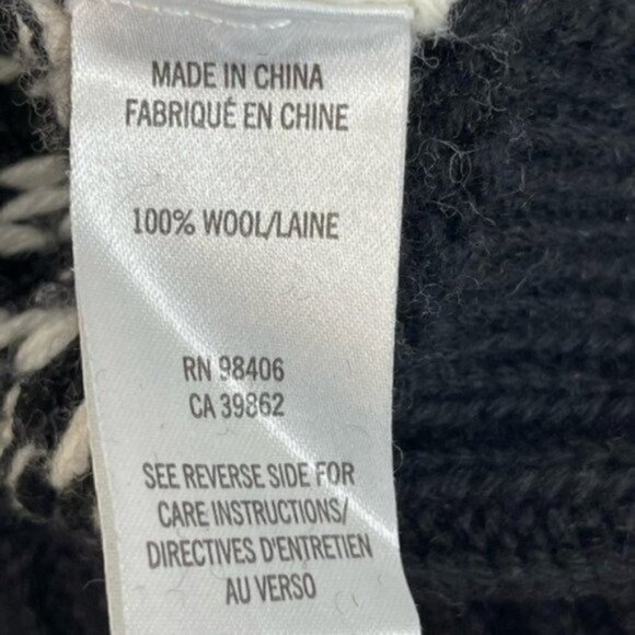 Theory Tommy P Fine Ultra 100% Wool Sweater Fair Isle Size Medium - Picture 6 of 7